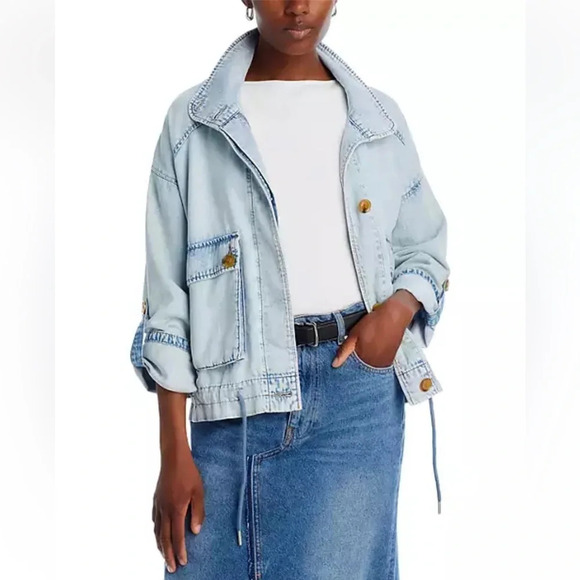 BlankNYC Stand Collar Lightweight Denim Jacket Sold at Revolve - Picture 1 of 7